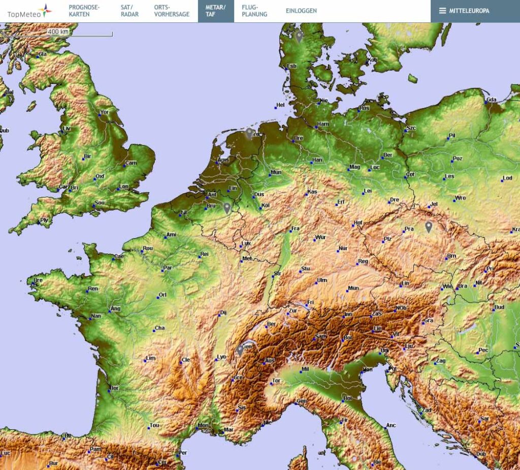 METAR-Karte_Mitteleuropa